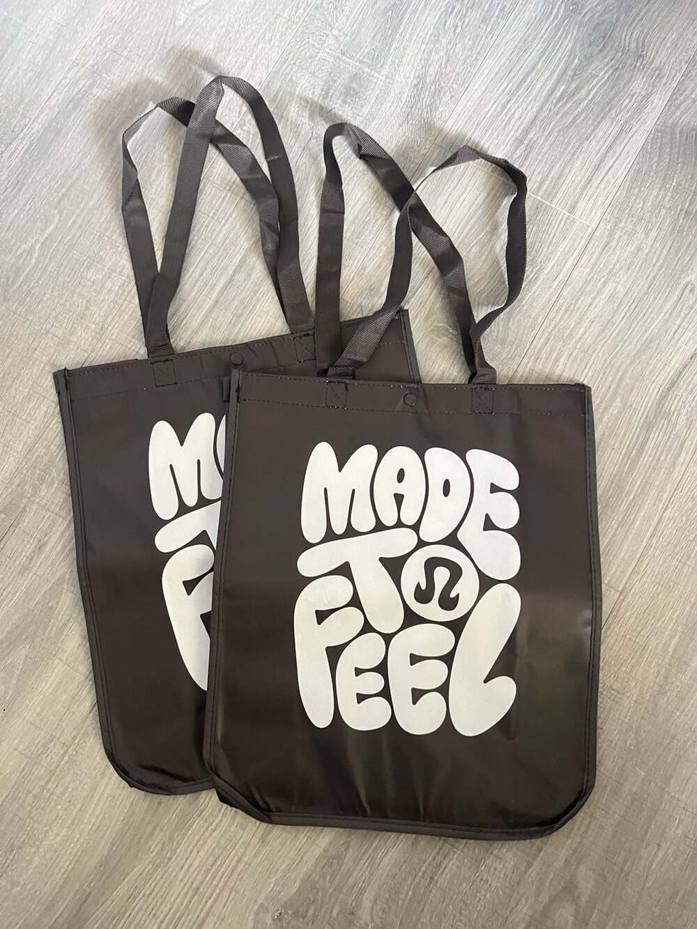 New Lululemon Athletica Made To Feel Tote Bag Set of 2